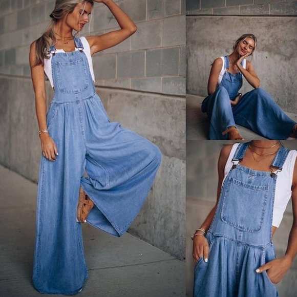 ✨️ Bohemian Wide leg, loose fit overalls, cottagecore, overalls - Picture 7 of 8